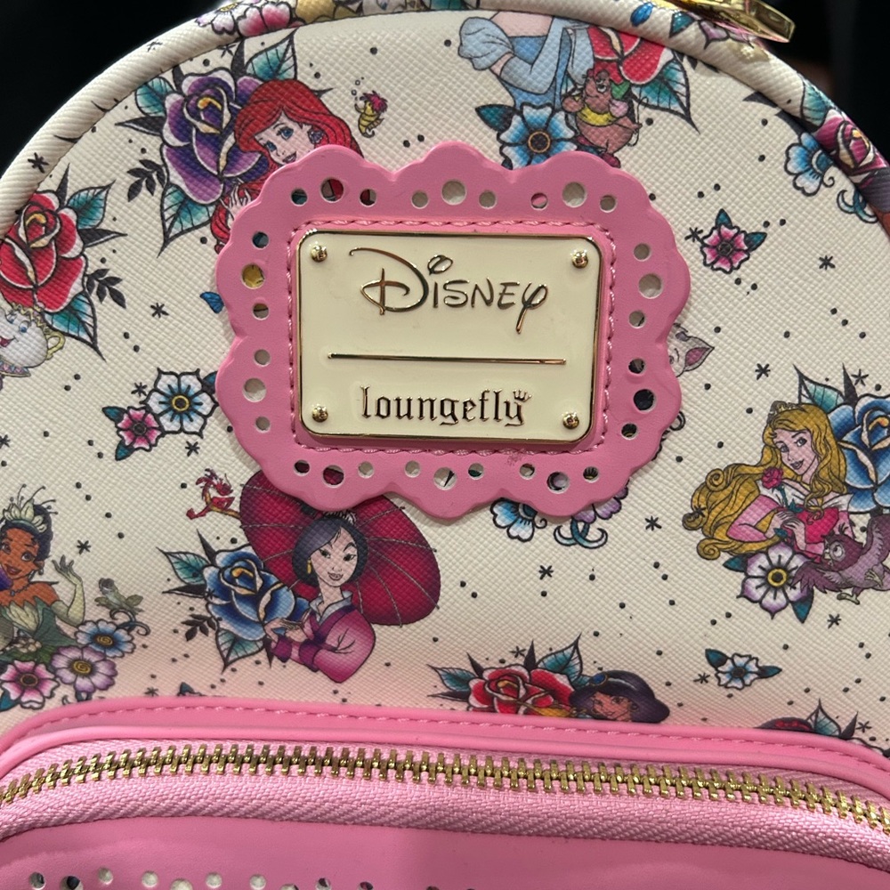 Loungefly Disney Princess Tattoo Mini Backpack NWT! Gorgeous! - Picture 2 of 6